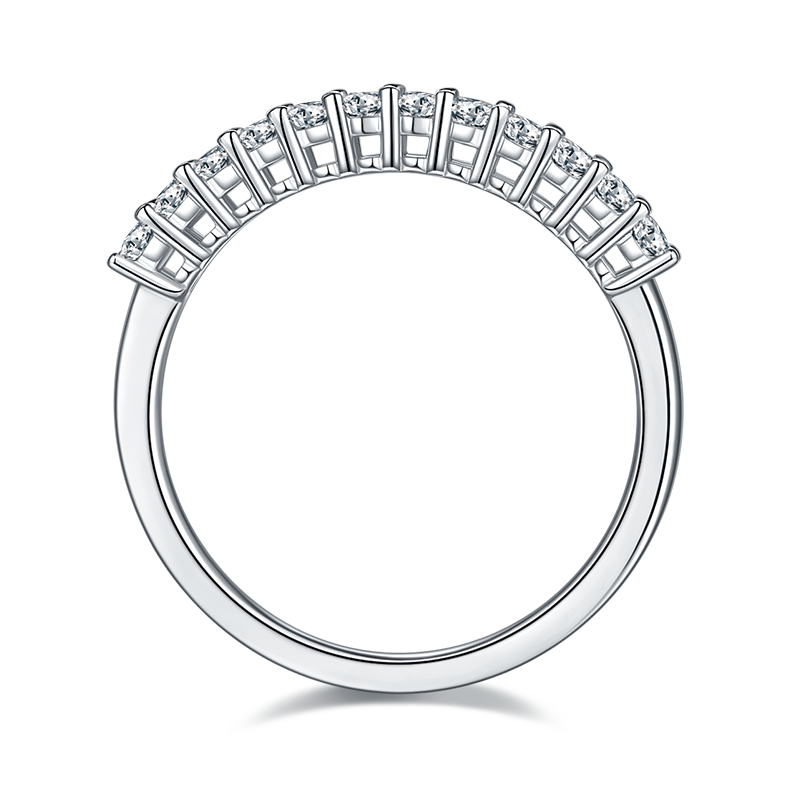 Oval S925 Silver Plated Platinum Moissanite Women's Ring 1.0 Carat D-Class